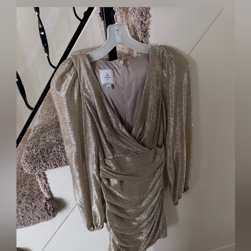 Gold homecoming dress